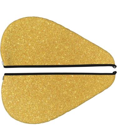 Gold Shiny Microfiber Hair Towel - Super Absorbent Coral Velvet Wrap for Women | Quick Dry Cap for Long & Curly Hair - Buy Online on GoSupps.com