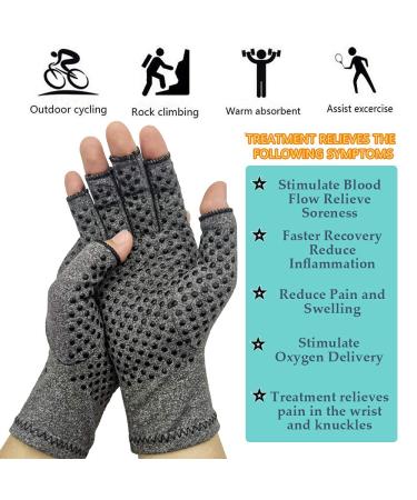 4 Pairs Arthritis Compression Gloves (2 Black + 2 Grey) - Relieve Arthritis Pain - Anti-Slip Grip for Women & Men - Buy Online on GoSupps.com