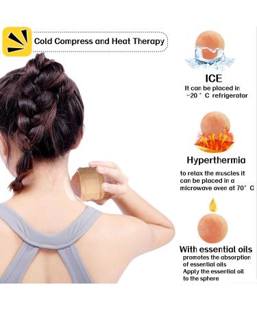 Natural Himalayan Salt Massage Ball - Muscle Roller for Back Shoulders Neck & Body Relaxation | Stress Relief Massage Stones - Buy Online on GoSupps.com
