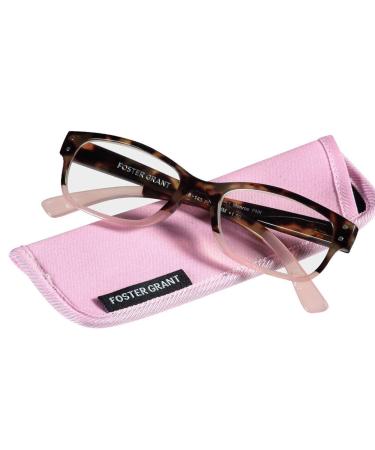FOSTER GRANT Women's Reading Glasses Monroe PNK with case +2.00