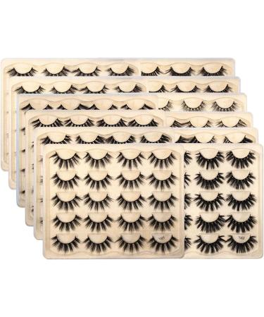 UAMOU 50/100/300pairs Natural Mink Eyelashes Faux 3d Mink lashes Strip Thick Dramatic False Eyelashes Extension Makeup Cils Cheerfully (Color : Y402 Size : 5 boxes) - Buy Online on GoSupps.com