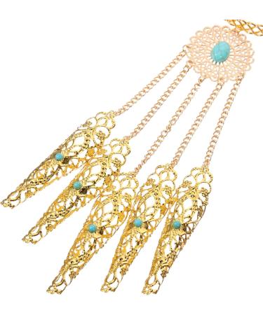 Didiseaon 2Pcs Practical Fashion More Comfortable Cozie Dance Shows Fingernail Tip Claw Rings Nail Bracelet Women Belly Nail Fingernail Claws Claw Fingers Cosplay Halloween Jewelry Paw - Buy Online on GoSupps.com