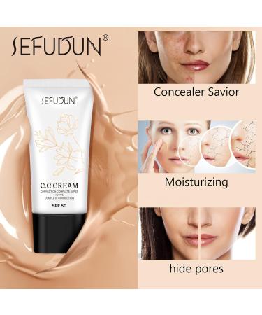 NIFEISHI CC Cream 2 Pack - SPF 50 Color Correcting Foundation for Mature Skin - Face & Body Super Active Formula - Buy Online on GoSupps.com