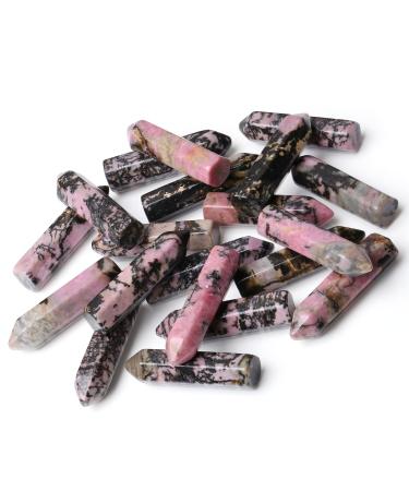 MAIBAOTA Rhodonite Healing Crystals Gifts Wands Hexagonal Pointed Gemstones Set Bulk for Women Beginner Chakra Stones Nature Reiki Spiritual Energy Balancing Protection Crystal 10pcs - Buy Online on GoSupps.com