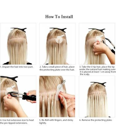 Yamel Pre Bonded U Tip Hair Extensions Real Human Hair Warm Blonde 1g/Strand Keratin Nail Tip Hair 50 Strands 16 Inch 16 Inch 60# Warm Platinum Blonde - Buy Online on GoSupps.com