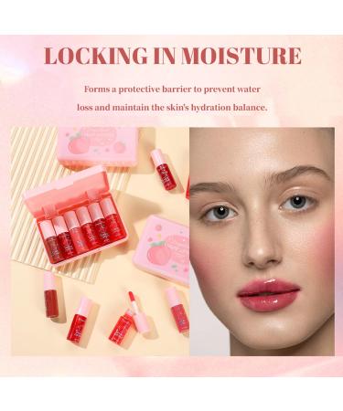 Liquid Tint Stain - 6 Colors Korean Lip Gloss | Moisturizing Multi-Use Lip & Cheek Tint | Long-Lasting Non-Stick Cup Vivid Peach Color - Buy Online on GoSupps.com