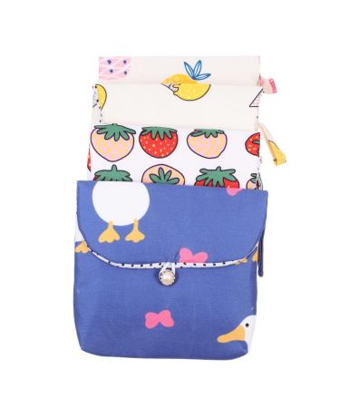 Healeeved 8 STK Storage bags for women's bandages bag for menstrual inserts Change wallet owners for breastfeeding inserts Small nasal pocket monthly package caricature child cotton