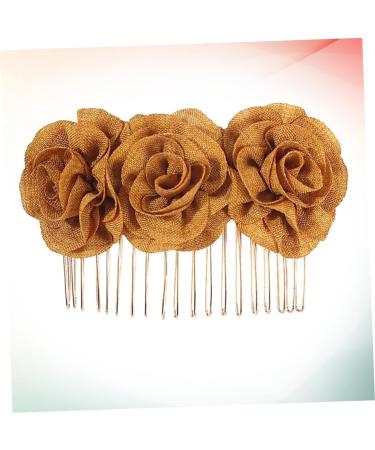 minkissy Barrettes for Women Hairclips Metal Hair Clips Womens Hair Clips Hair Pin Hair Barrettes Bridal Barrette Cloth Flower Hairpin Flower Hair Clip Miss Wedding Hair Accessories - Buy Online on GoSupps.com