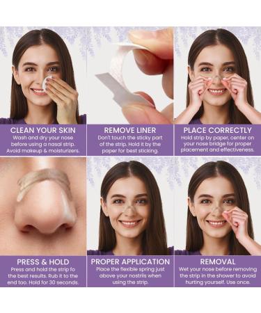 Lavender Nasal Strips for Snoring - Pack of 100 Tan Nose Strips | Improve Sleep & Relieve Nasal Congestion from Colds & Allergies - Buy Online on GoSupps.com