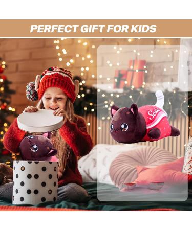 LAIBUY Cat Plush Pillow - Soft Kawaii Kitten Anime Hugging Toy for Kids - Cute Stuffed Animal Gift for Birthday or Christmas (Coke) - Buy Online on GoSupps.com