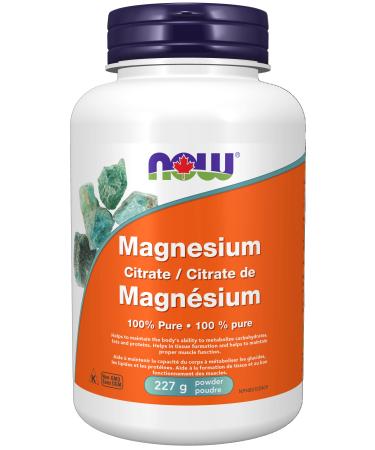 Now Foods Magnesium Citrate Powder 227g Unflavored 227 g (Pack of 1)