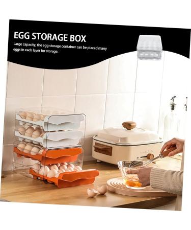 Uonlytech Egg Storage Box Eggs Drawer Thickened Egg Tray Wear-resistant Egg Tray Accessories Multifunction White 21.5x22.5x14cm - Buy Online on GoSupps.com