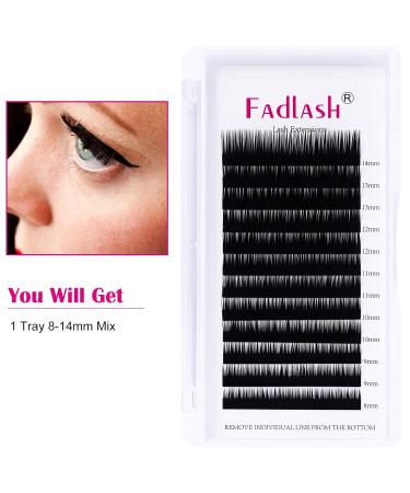 Individual Classic 1:1 Eyelash Extensions - 0.07mm L Curl Mix (8-14mm) | Professional Black Natural Eyelash Extensions - Buy Online on GoSupps.com