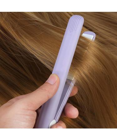 2 in 1 Mini Hair Straightener & Curler - Ceramic Tourmaline Plate Beauty Flat Iron - Purple - US Plug - Buy Online on GoSupps.com