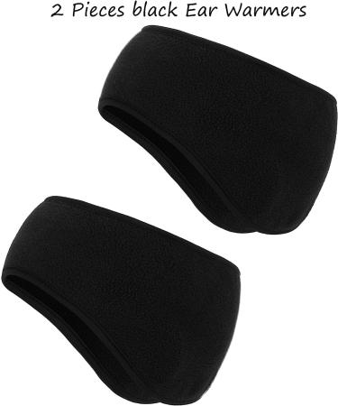 Boao Fleece Ear Warmer Headbands - 2 Pieces for Adult Kids, Winter Black Headbands - Buy Online on GoSupps.com