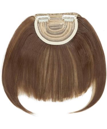 Synthetic Straight Bangs - Ash Brown & Bleach Blonde - Clip In On Hair Extensions Front False Bang Fringe Hairpiece For Women Beauty - Buy Online on GoSupps.com