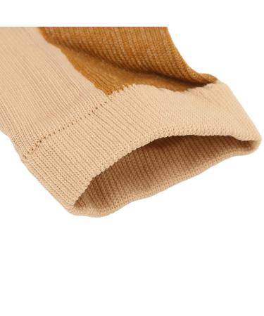 High Elastic Compression Socks with Zipper | Soft Nylon Washable Open Toe | Reusable Calf Support Stockings for Men & Women (L XL Skin Color) - Buy Online on GoSupps.com