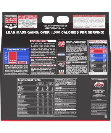 ALLMAX Nutrition QuickMass Chocolate 12lb - Weight Gainer Protein Supplement - Buy Online on GoSupps.com