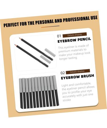 Beavorty Eye Grooming Pens 12pcs Black Eyeliner 1 Black Waterproof Eyeliner Pencil Eyeliner Beauty Supply Tool Wooden Pole Girl - Buy Online on GoSupps.com