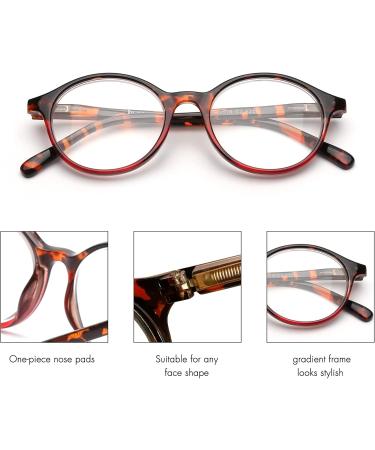 JM Vintage Round Reading Glasses - 3 Pack Mixed Colors +6.0 Diopters for Men & Women - Spring Hinge Lenses - Buy Online on GoSupps.com