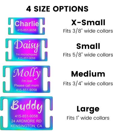 Personalized Gisurey Dog Tag - Durable Noiseless Engraved & Multi-Colored Address Tag for Your Pet - Buy Online on GoSupps.com