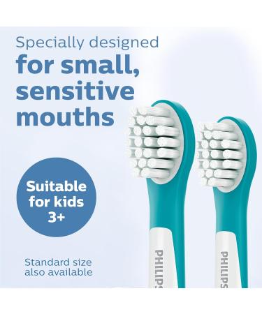 Philips Sonicare for Kids Original Compact Sonic Toothbrush Heads for 3+-Year-Old Kids 4 Unit Pack in Blue (Model HX6034/33) From the age of 3 single - Buy Online on GoSupps.com