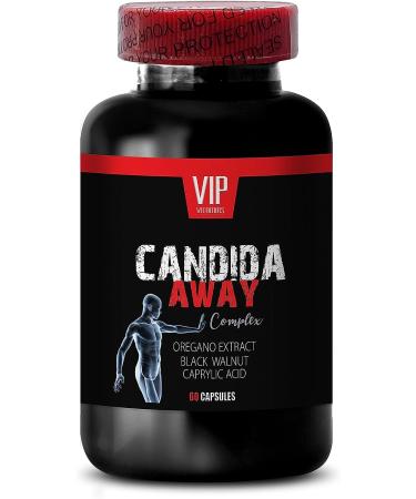 Natural Detox Supplement - Candida Away Extra Strength | Digestive Aid & Cleanse with Oregano Oil & Black Walnut | Candida Support Vitamins - 1 Bottle - Buy Online on GoSupps.com