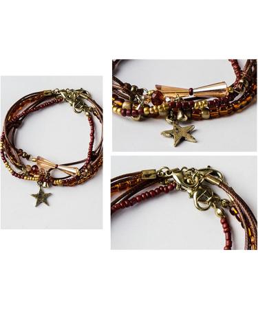 Handmade Bohemian Bracelet with Acrylic Pearls & Retro Design | Oralgo Jewelry for Fashionistas - Buy Online on GoSupps.com