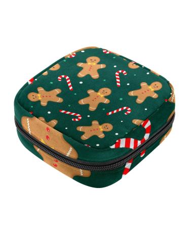 Guantierendiy Sanitary Napkin Storage Bag Christmas Cookies Menstrual Cup Pouch Nursing Pad Holder Tampon Bags Feminine Product Pouches Portable Period Kit Bag Color 4