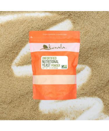 Kevala Unfortified Nutritional Yeast Powder 1.5 lb - Premium Quality Vegan Superfood - Buy Online on GoSupps.com