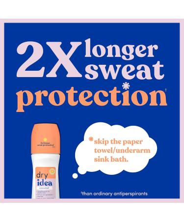Dry Idea Antiperspirant Deodorant Roll On - Unscented 3.25 fl oz - Long Lasting Protection - Pack of 1 - Buy Online on GoSupps.com
