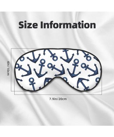 Navy Blue Anchor Sleep Mask Adjustable Double-Sided Eye Cover for Soft Sleep Perfect Shading & Eye Edema Reduction | International Shipping Available - Buy Online on GoSupps.com
