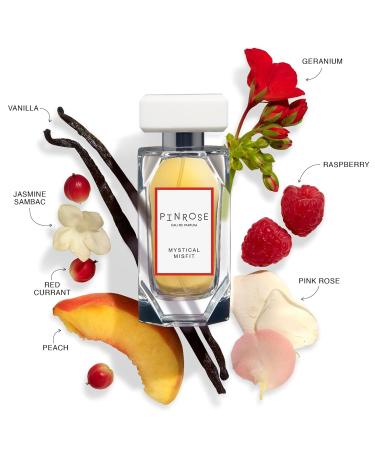 PINROSE Perfumes Mystical Misfit - Eau de Parfum Fragrance Spray for Women - Clean Vegan Cruelty-free and Hypoallergenic Scent with Essential Oils - Notes of Red Currant Pink Rose Patchouli Vanilla Peach Jasmine and Musk - Buy Online on GoSupps.com