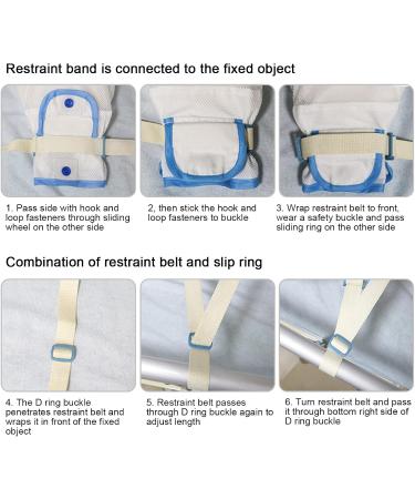 LIZEALUCKY Medical Hand Restraints Mitts for Dementia & Elderly - Breathable Mesh Thick Sponge Blue Safety Gloves - Buy Online on GoSupps.com