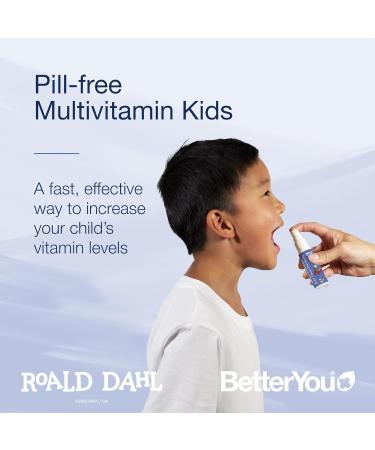 BetterYou MultiVit Junior Daily Oral Spray - 1-month Supply with 14 Essential Nutrients for Kids in Collaboration with The Roald Dahl Story Company - Buy Online on GoSupps.com