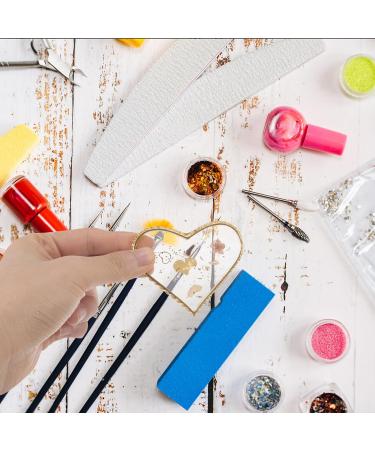 NOLITOY Heart Shaped Resin Nail Art Palette | Golden Edge Mixing Colors Tray for Nail Painting & Cosmetology - Buy Online on GoSupps.com