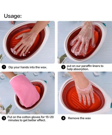 100pcs Paraffin Wax Bath Liners for Hand Therapy - Niubow Plastic Thermal Glove Covers for Heated Mitts Treatment - Buy Online on GoSupps.com