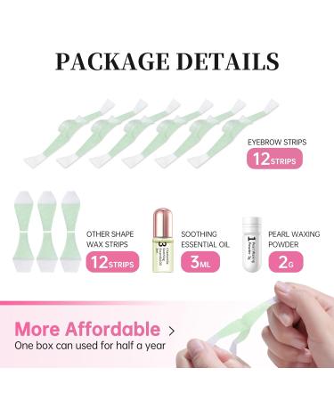 Beauty7 Hair Removal Kit - 24 Eyebrow & Facial Wax Strips with Pearl Powder & Essential Oil for Sensitive Skin - Shop Worldwide - Buy Online on GoSupps.com