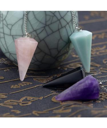 Seven Chakra Beads & Pendulum - Natural Amethyst Gemstones for Meditation & Yoga - Buy Online on GoSupps.com