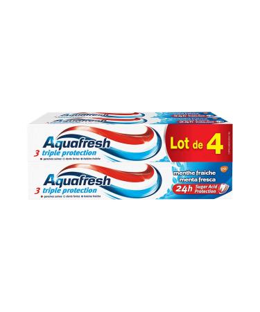 Aquafresh Aquafresh Triple Protection Toothpaste Fresh Mint For Strong Teeth and Fresh Breath Pack of 4 x 75ml