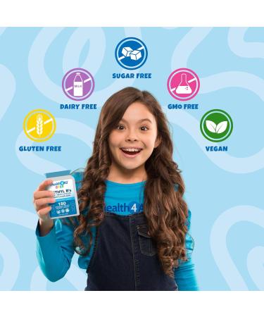 Health4All Kids Methyl B's 180 Tablets - Stress & Mood Support for Children - Vegan Sublingual B12, 5-MTHF, B6 - 180 Count - Buy Online on GoSupps.com