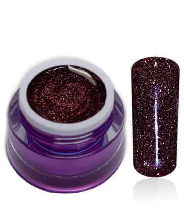 Premium Color Gel Glitter Gel No. 170 Red Brown Autumn Color Autumn UV Gel Nail Gel Color Gel 1x5ml (1 Pack)