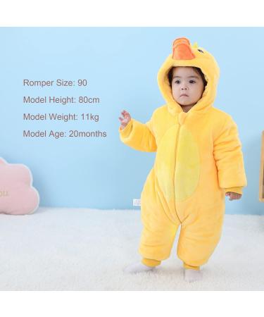COOKY.D Baby Animal Hooded Winter Romper | Duck Snowsuit Coat for Newborn 6-12 Months - Buy Online on GoSupps.com
