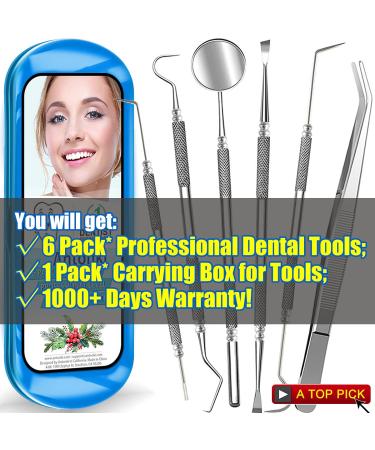 Professional Dental Hygiene Kit - Stainless Steel Teeth Cleaning Tools for Plaque and Tartar Removal, Oral Care Set with Scraper, Scaler, Pick - Includes Case - Buy Online on GoSupps.com
