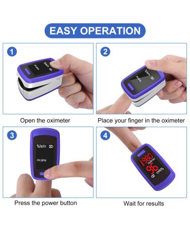 Fingertip Pulse Oximeter - OLED Display Blood Oxygen Saturation Monitor for Sports & Aviation with SpO2 Levels and Pulse Rate - Buy Online on GoSupps.com