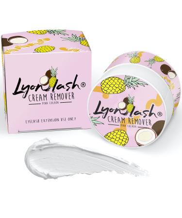 Lyon Lash Pro Gentle Eyelash Extension Cream Remover 15g 0.51fl. oz | Removes Lash Extension Glue Effectively| Low Irritation for Sensitive Skin | Essential Lash Extensions Supplies (Pina Colada)