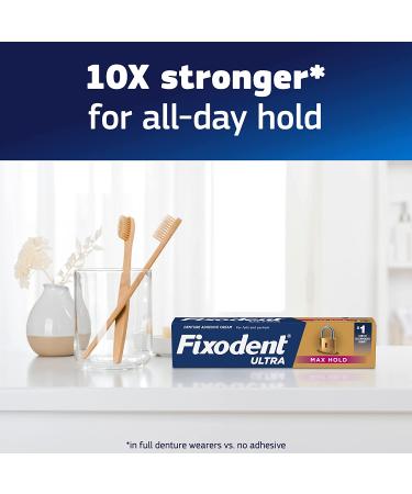 Fixodent Ultra Max Hold Denture Adhesive Cream 2.2oz (Pack of 4) - For Full and Partial Denture Wearers - Buy Online on GoSupps.com