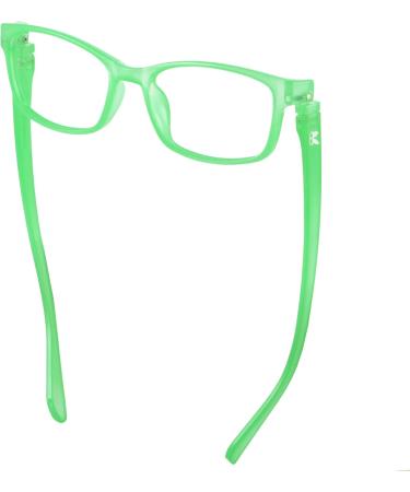 BUNNY EYEZ Ruthie Reading Glasses - Stylish Aqua Green Crystal 1.5x with Tiltable & Flippable Frame for Comfortable Reading - Buy Online on GoSupps.com