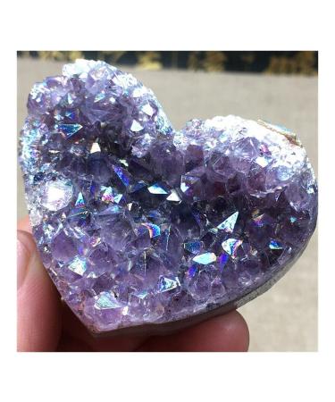 Natuurlijke Titanium Rainbow Quartz Electroplated Center Beautiful (Size : 500-550g) Full of Texture (Size : 400-450g)