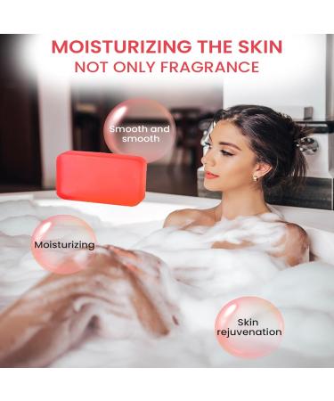 Soap Bar Rose Glow Soap For Face & Body Handmade Soap Bar for Deep Cleansing Exfoliating Gentle Soap for Acne Prone Skin - Moisturizer Cleansing Bar - Buy Online on GoSupps.com